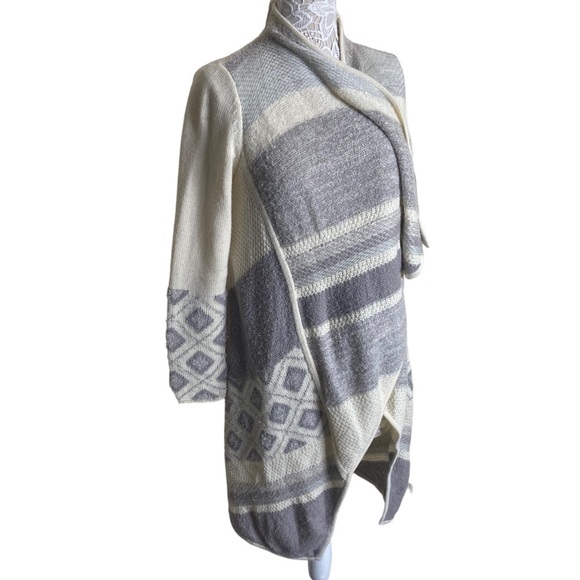 Vince Graphic Textured Draped Wool Alpaca Blend Cardigan size Small - Picture 3 of 10